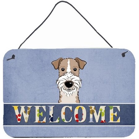 Carolines Treasures Wire Haired Fox Terrier Welcome Wall and Door Hanging Prints BB1433DS812